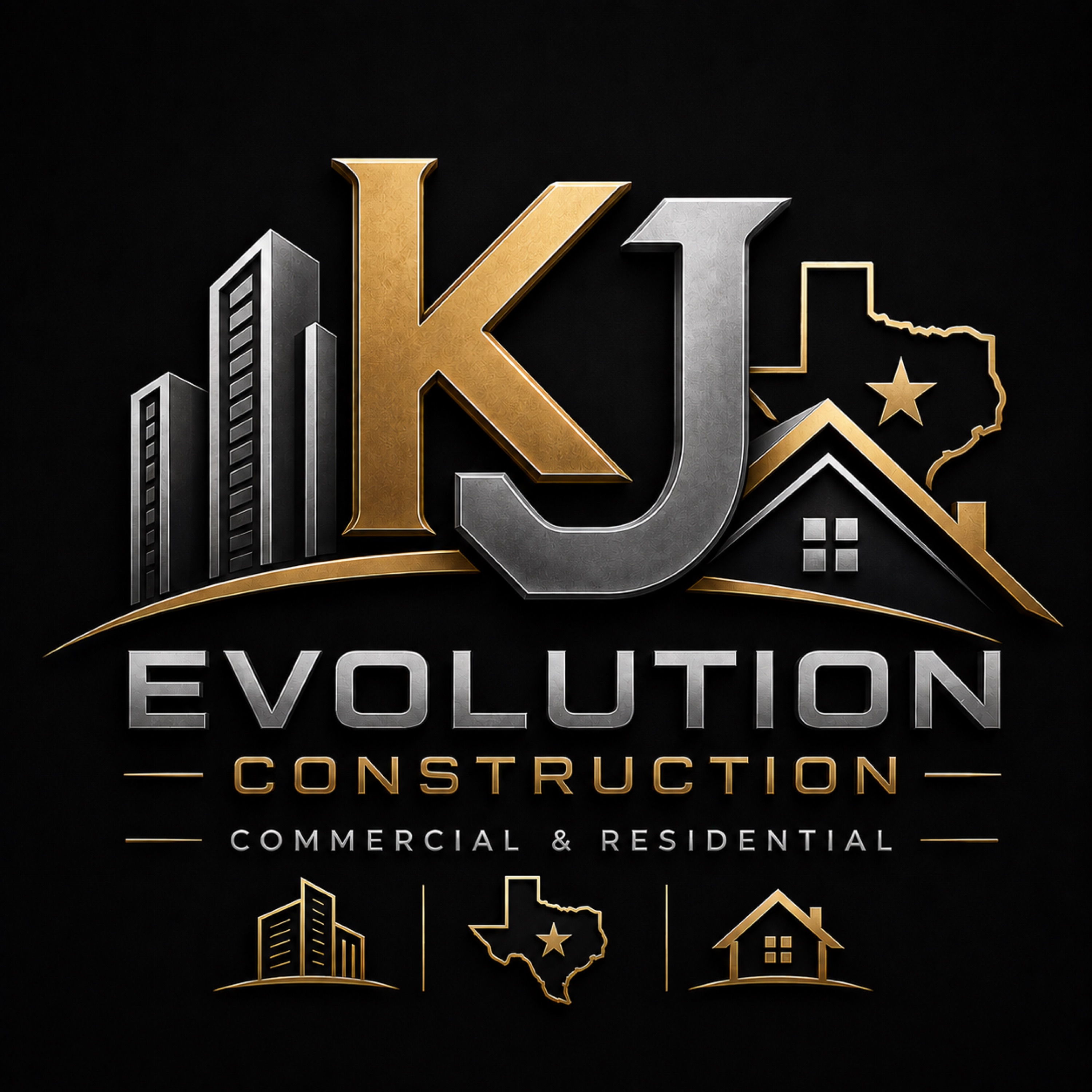 KJ Evolution Construction Logo