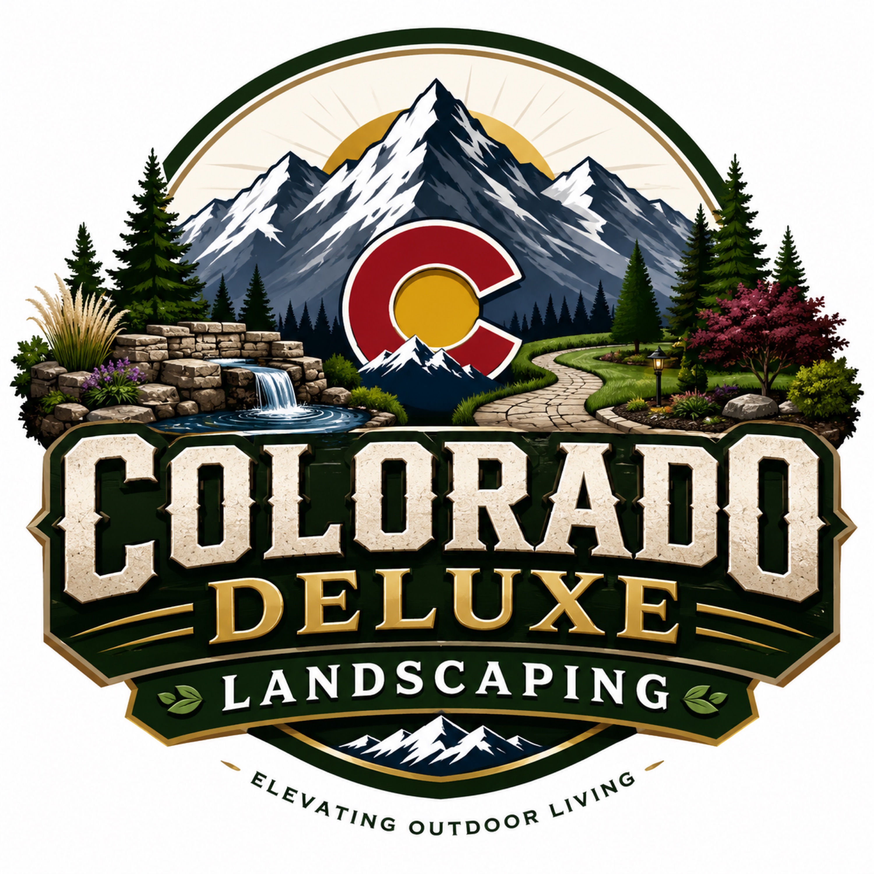 Colorado Deluxe Landscaping Logo