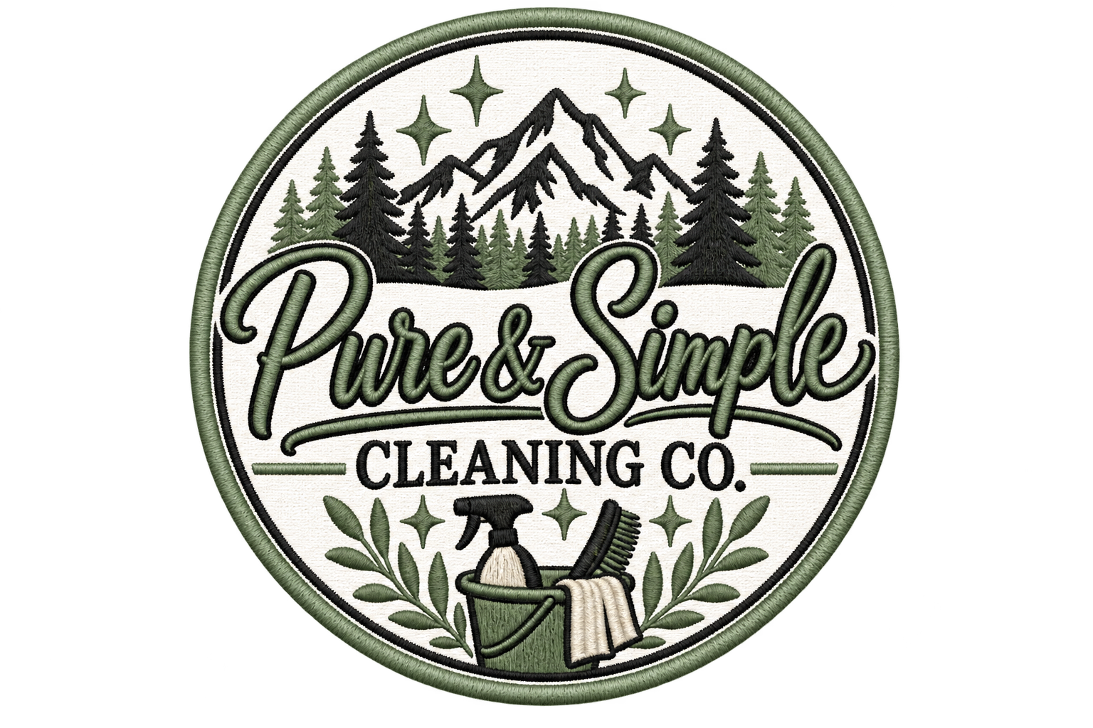 Pure & Simple Cleaning Co. Logo
