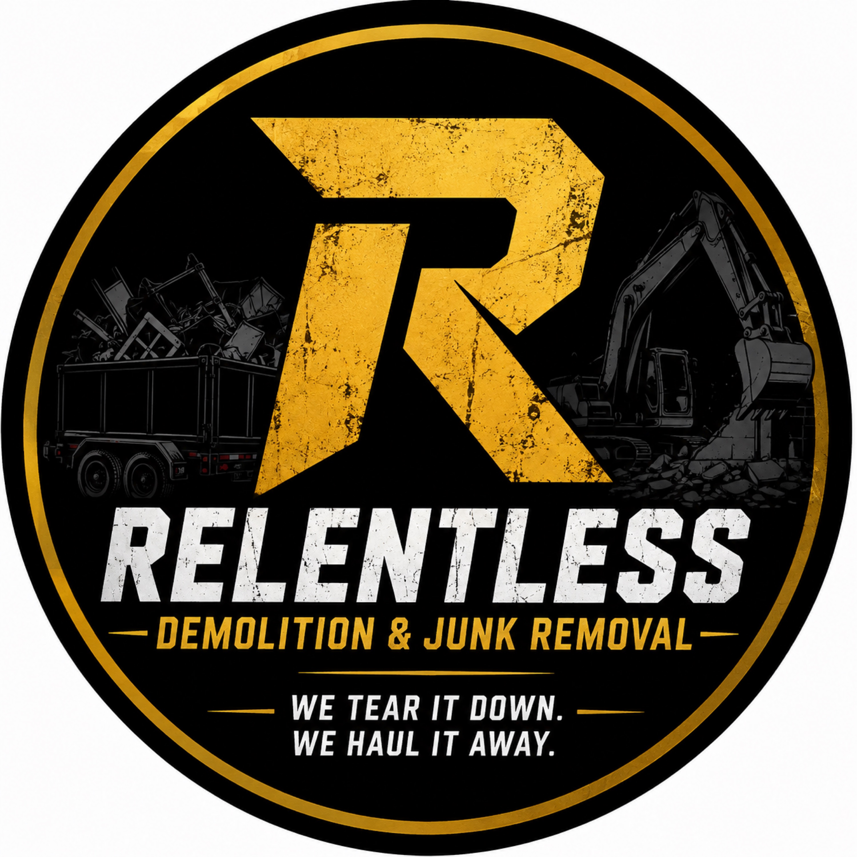 Relentless demolition and junk removal Logo