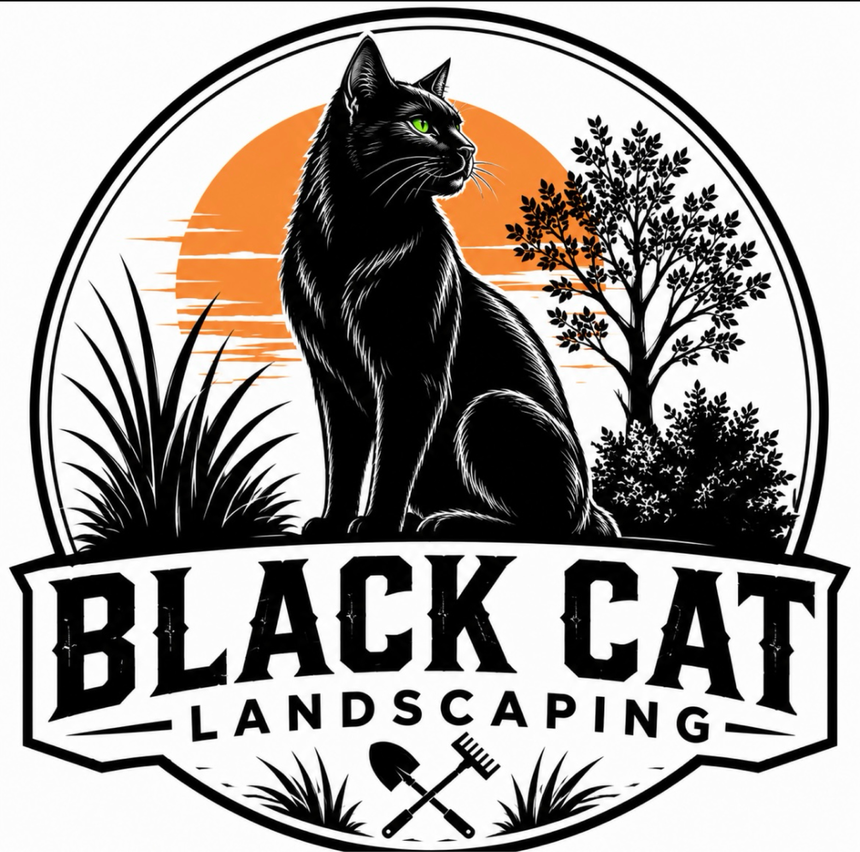 Black Cat Landscaping Logo
