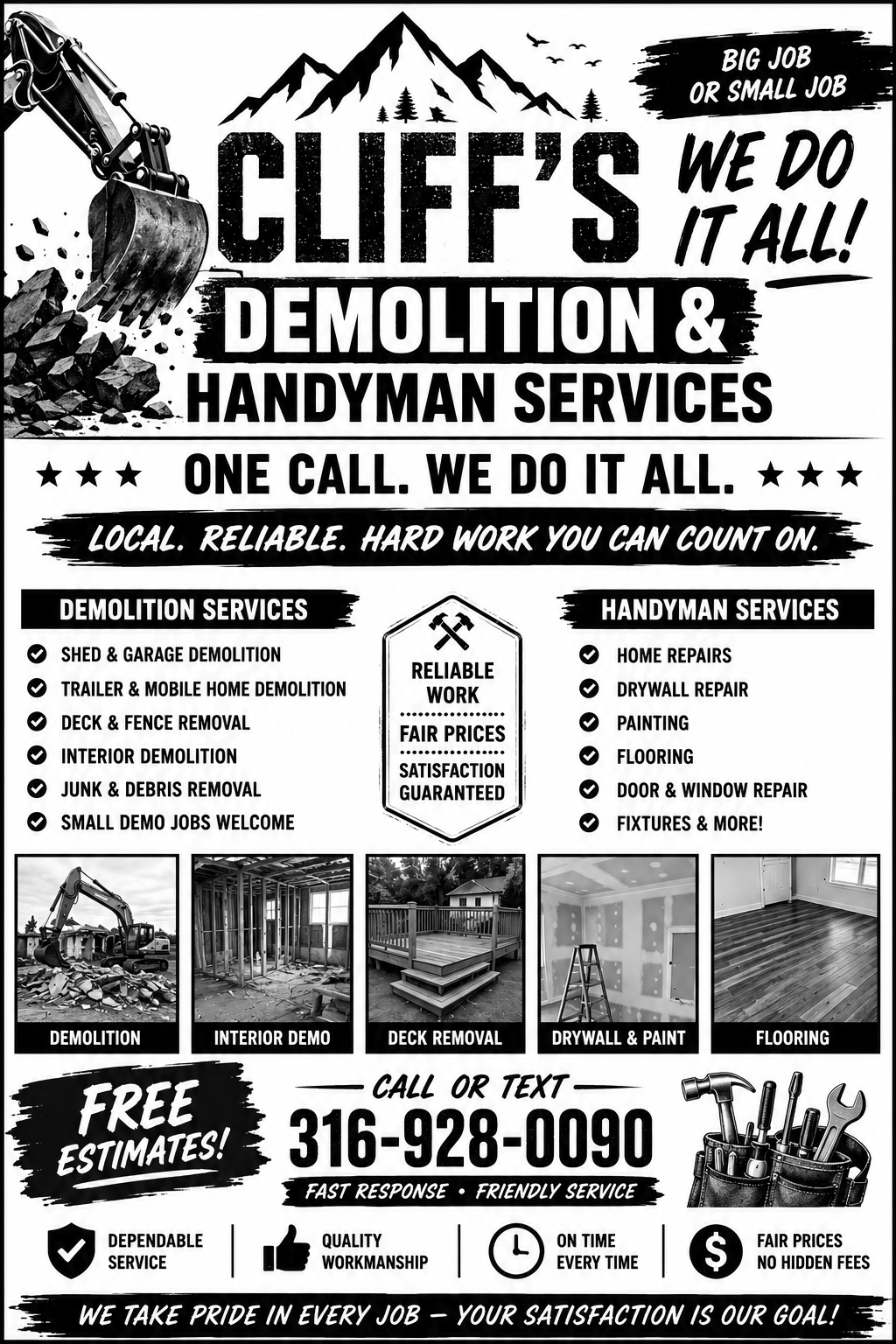 Cliff's Demolition & Handyman Services Logo