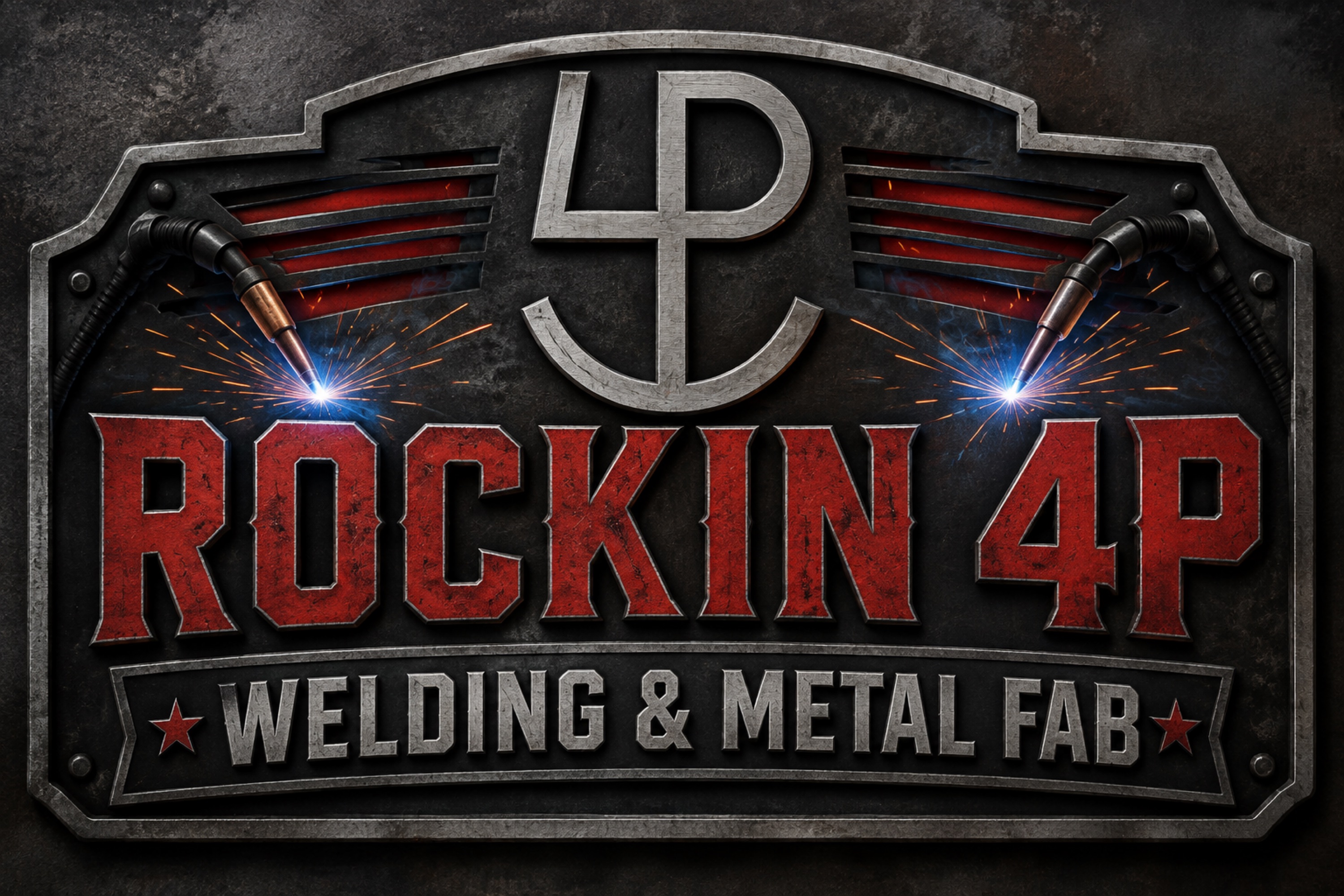 Rockin 4P Welding & Metal Fab Logo
