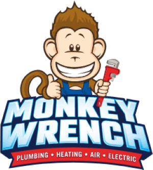 Monkey Wrench Plumbing Heating Air & Electric Logo