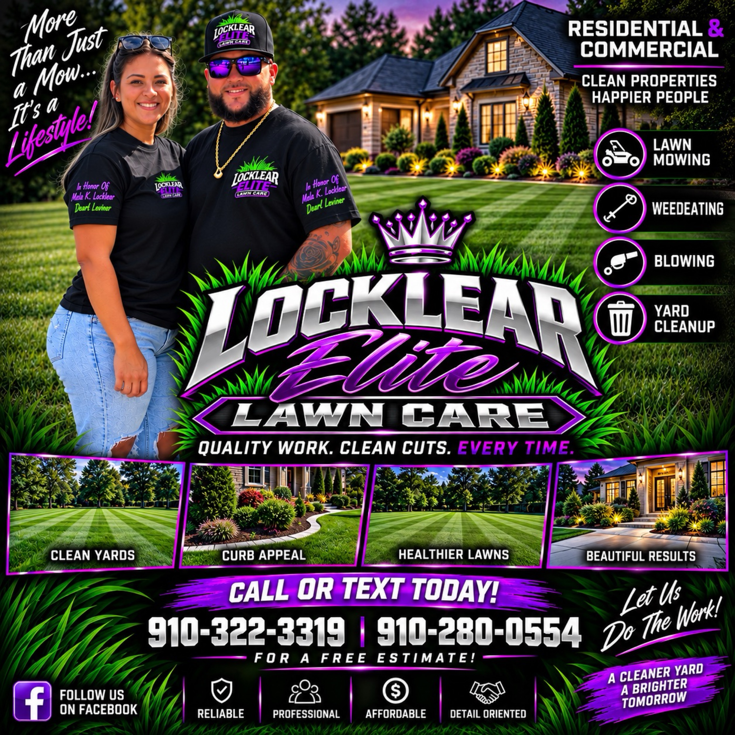 Locklear Elite Lawn Care Logo