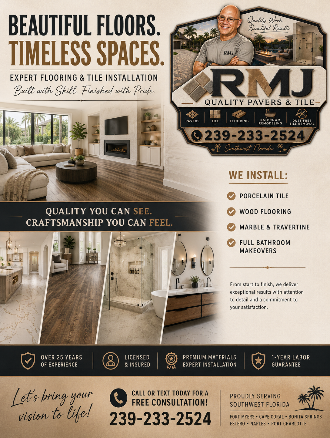 RMJ Quality Pavers and Tile Logo