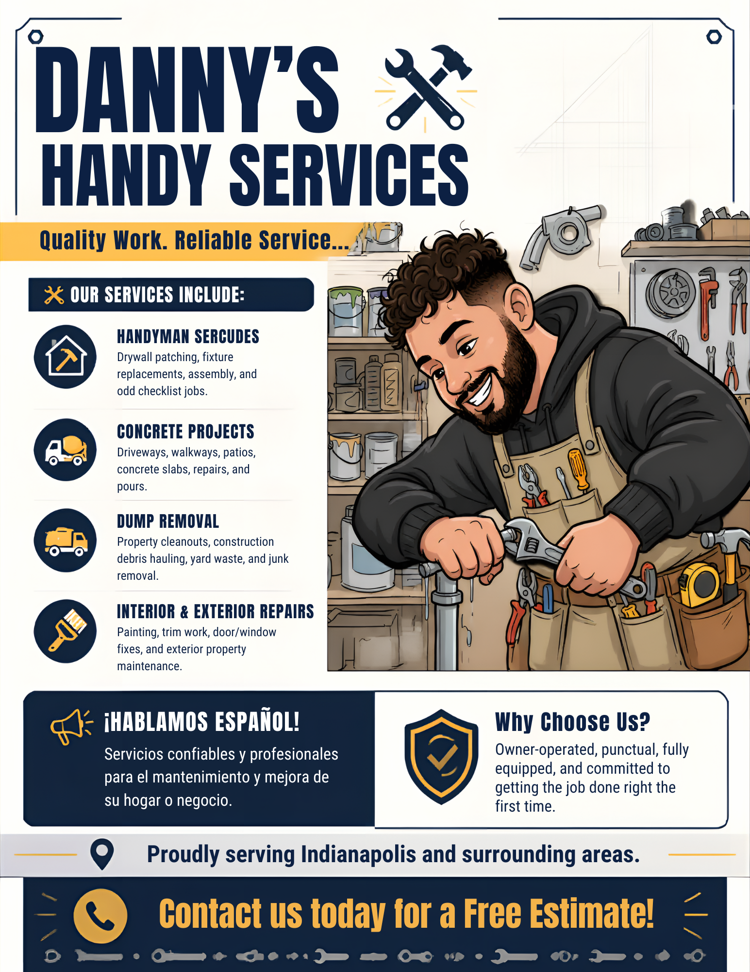 Danny's Handys services Logo