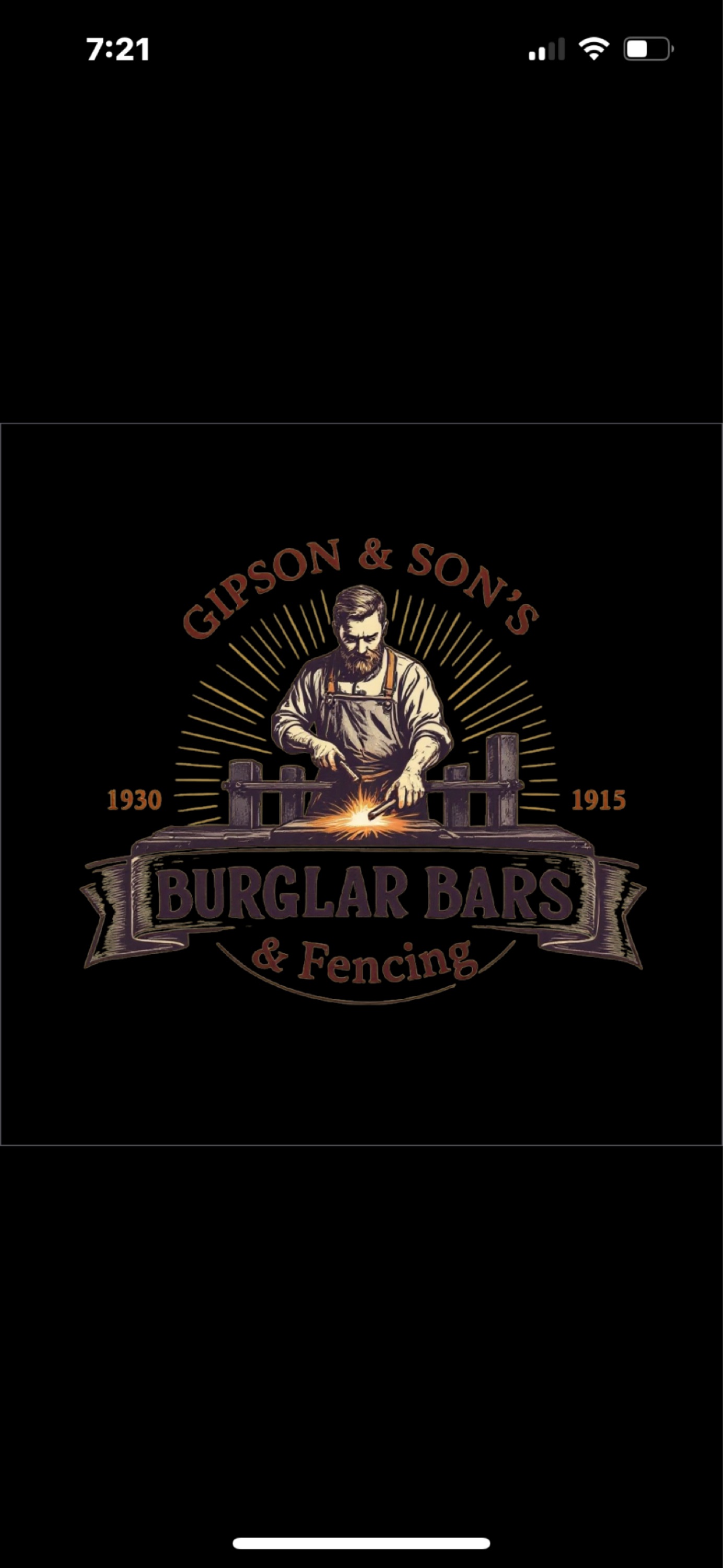 Gipson & Son's Burglar Bar & fencing Logo
