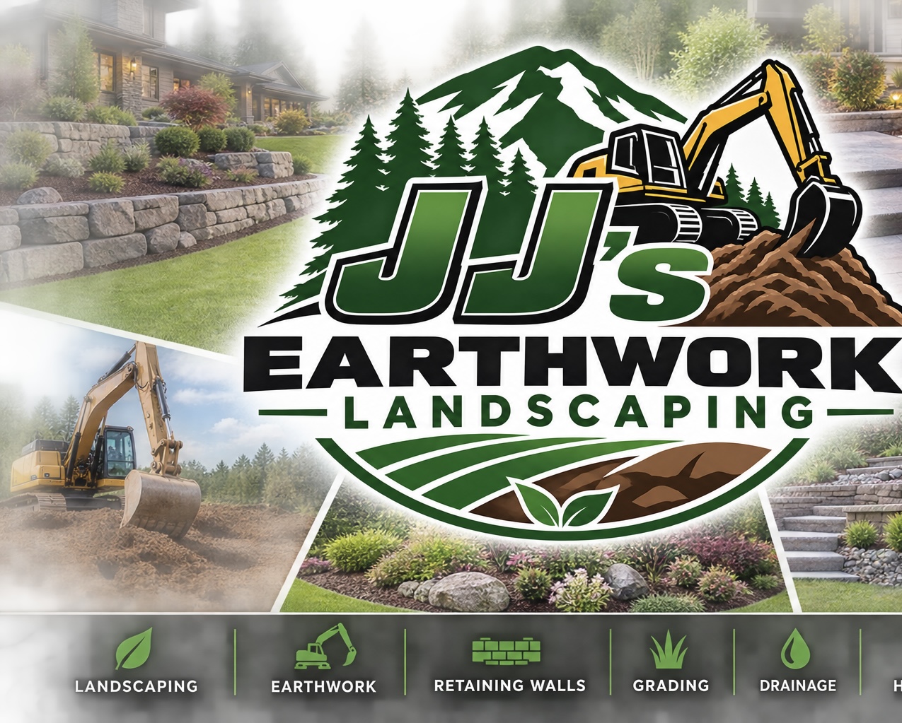 JJs Earthwork Landscaping Logo
