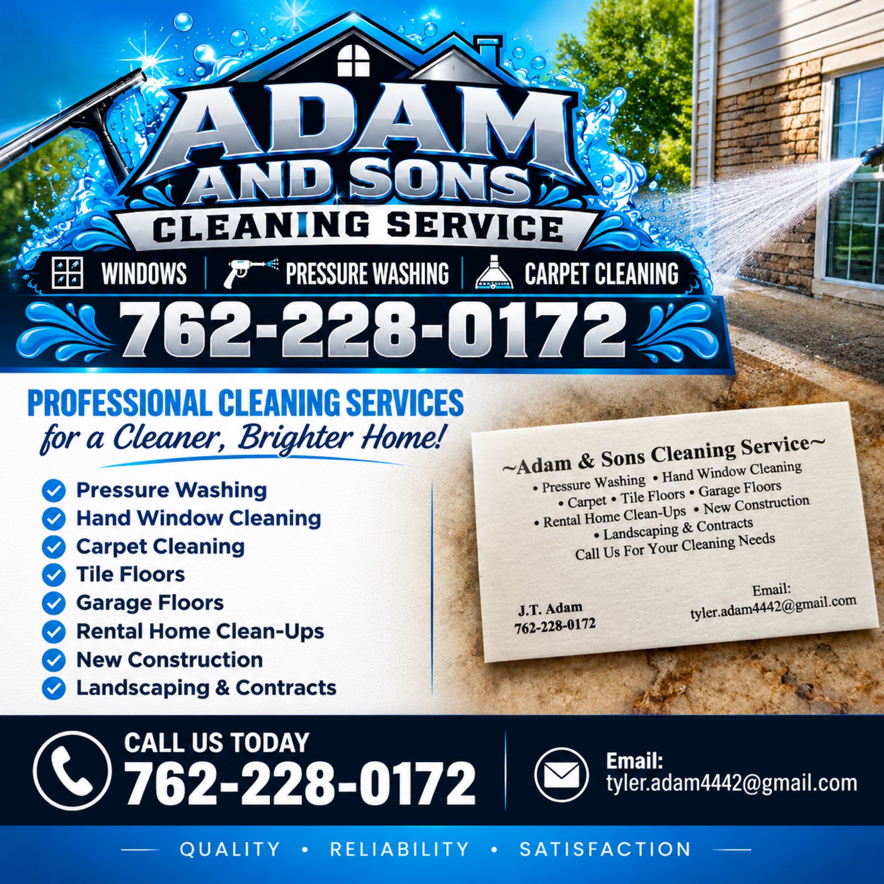 Adam and sons cleaning service Logo