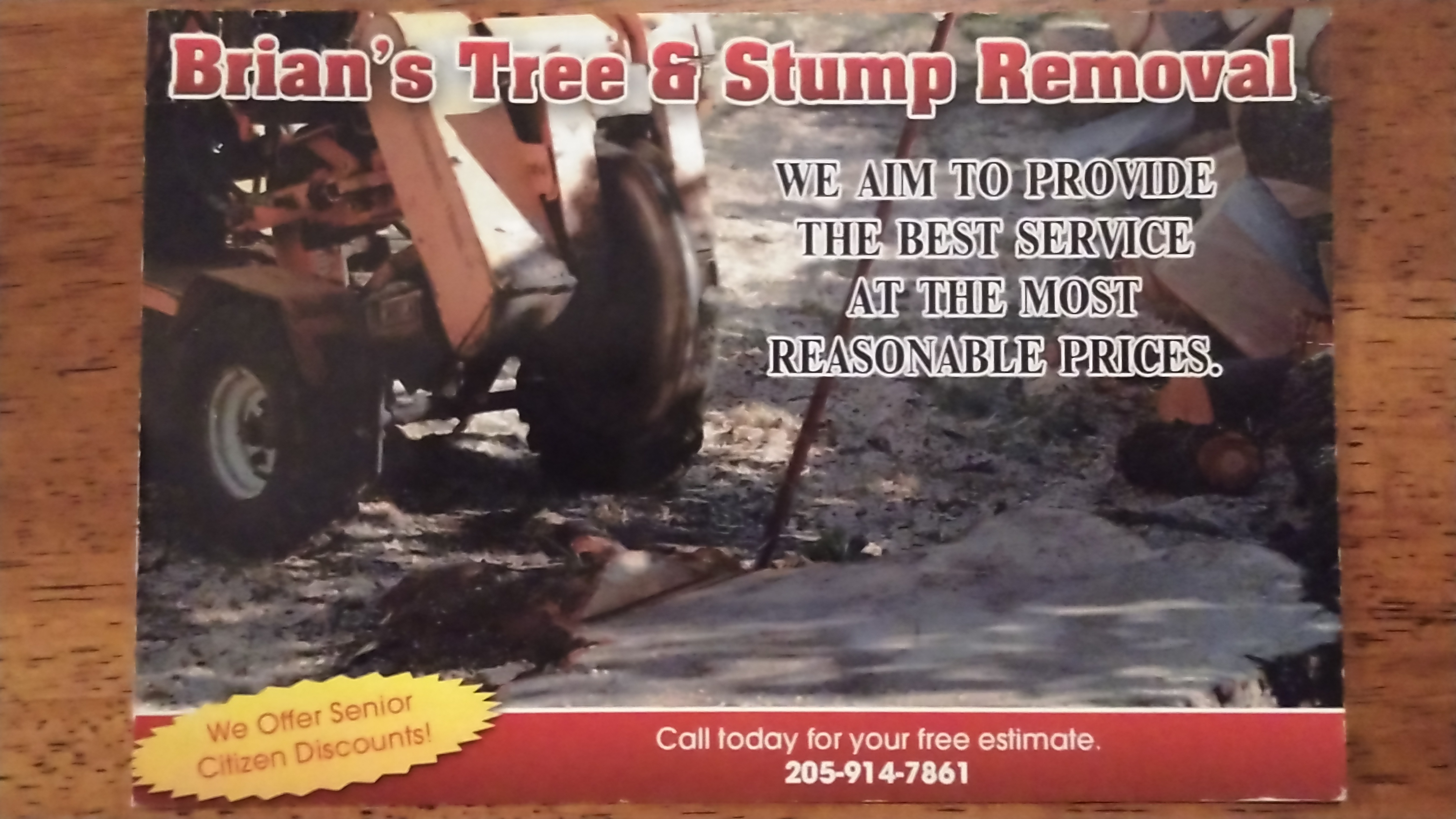Brian's Tree & Stump Removal Logo