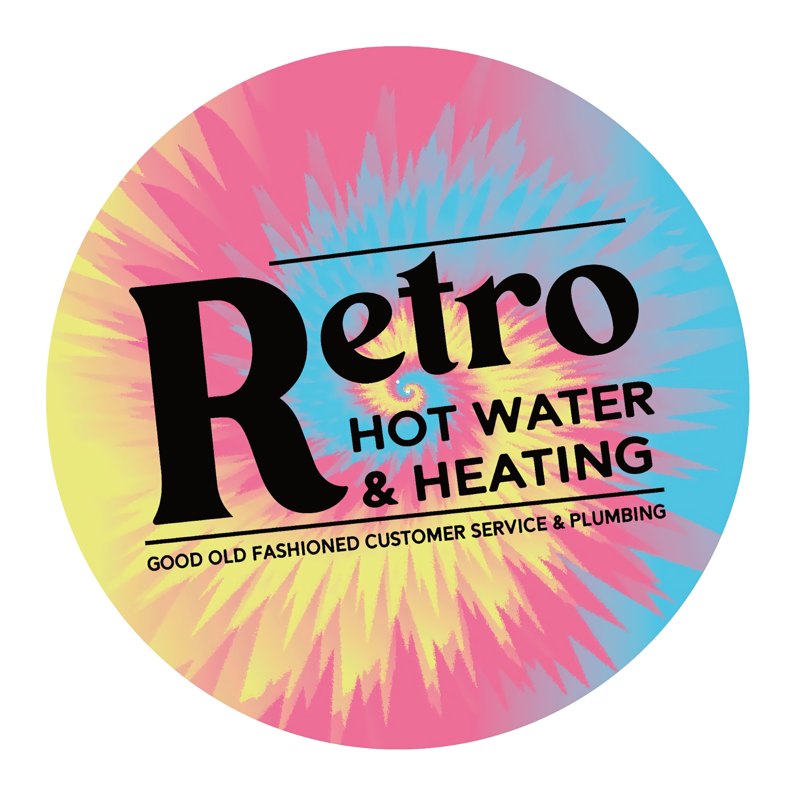 Retro Hot Water & Heating Logo