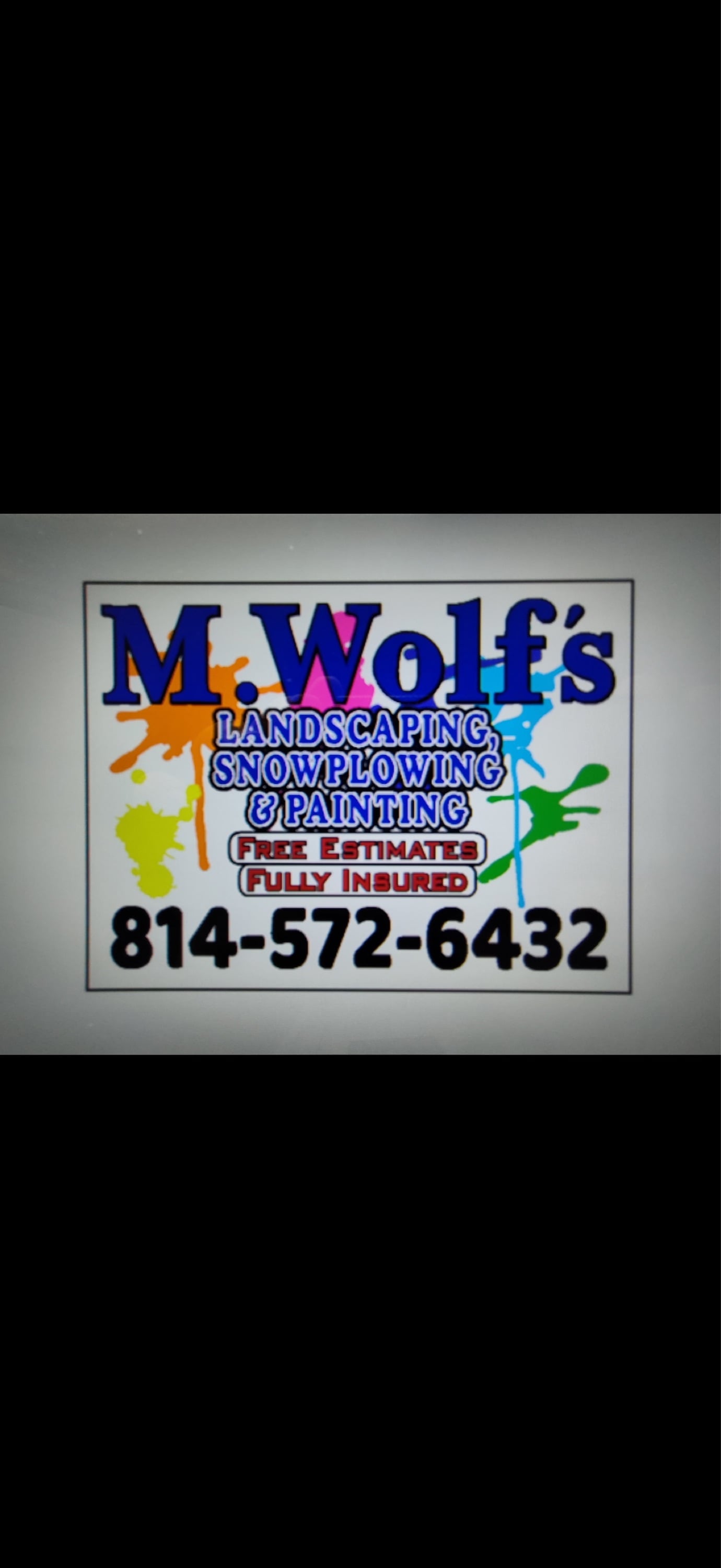 M. Wolf's Landcaping and Snow Plowing Logo