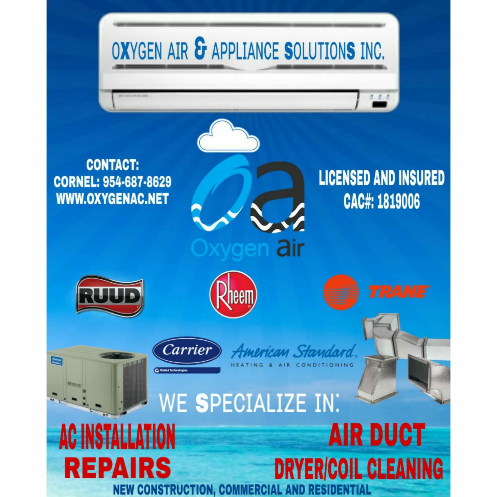Oxygenair & Appliance Solutions, Inc. Logo