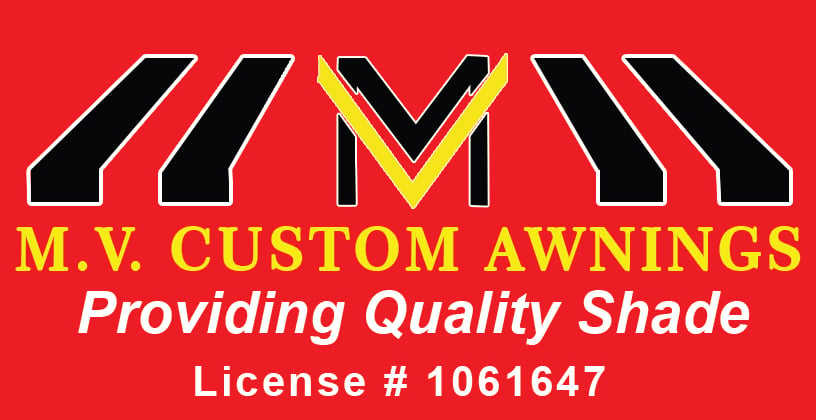 M.V. Custom Awnings Logo