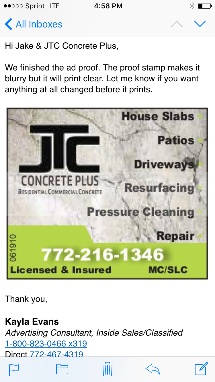 JTC Concrete Plus, LLC Logo