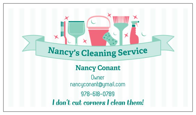 Nancys Cleaning Service Logo