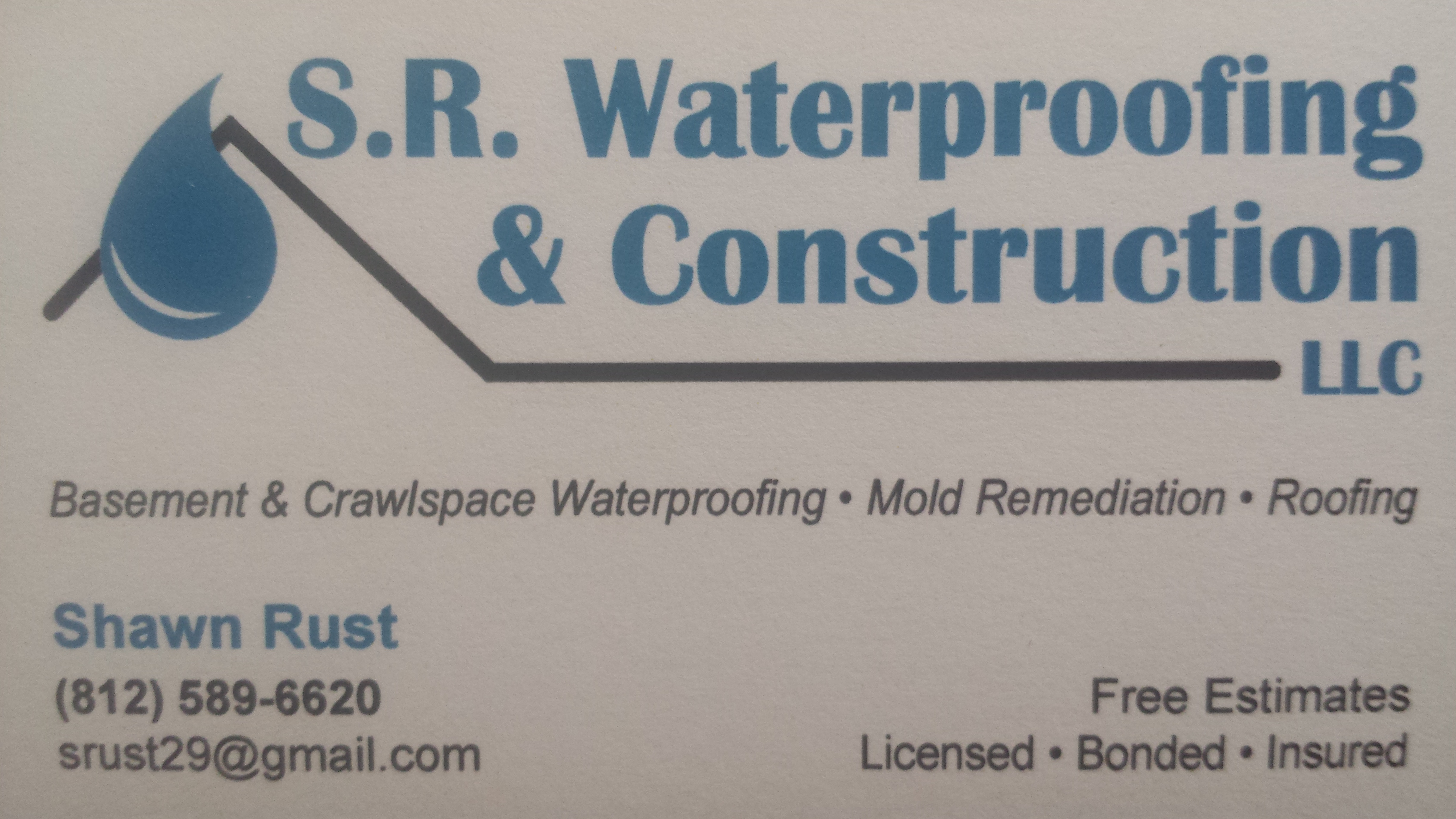 S.R. Waterproofing & Construction Logo
