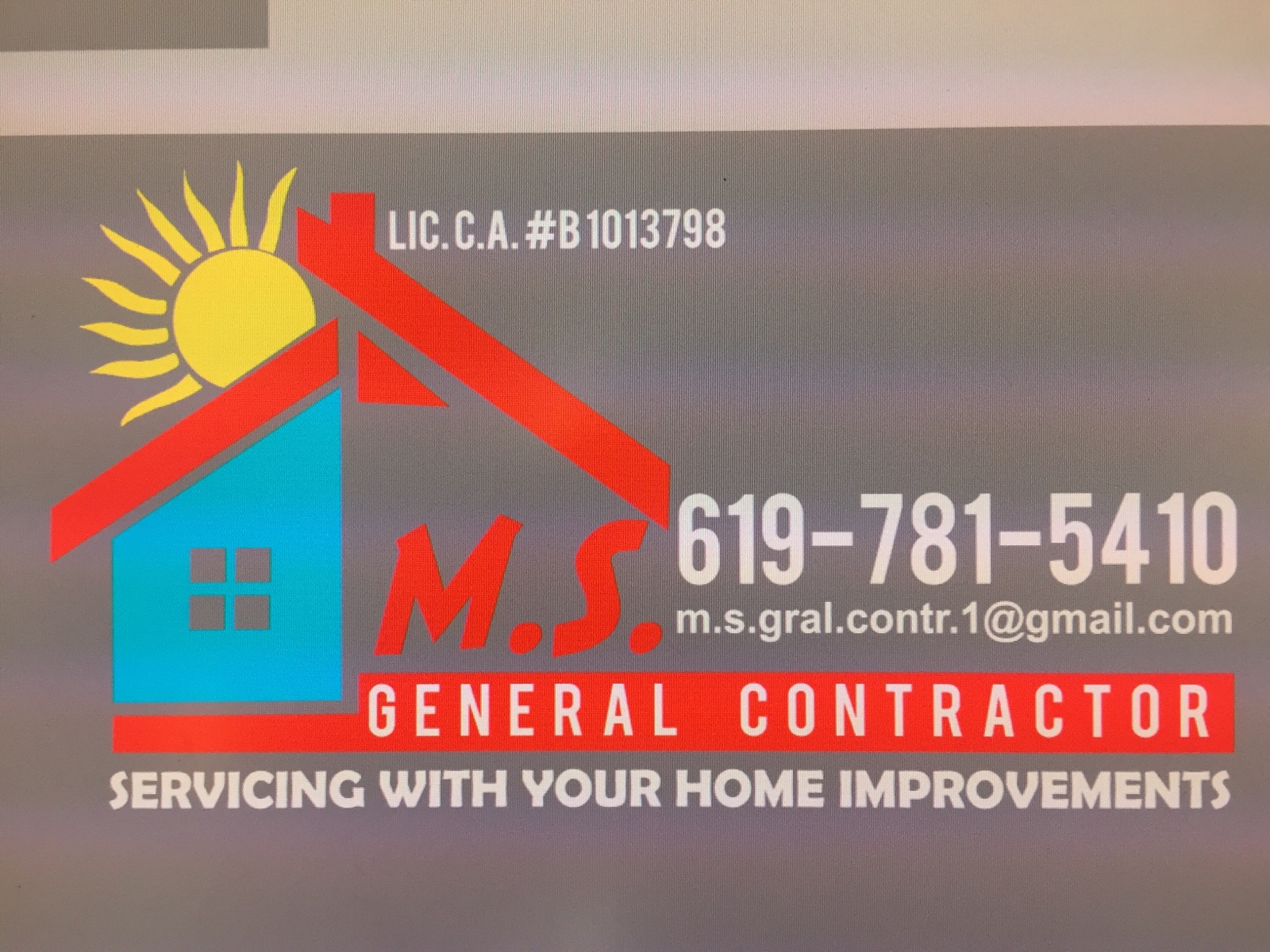 M S General Contractor Logo