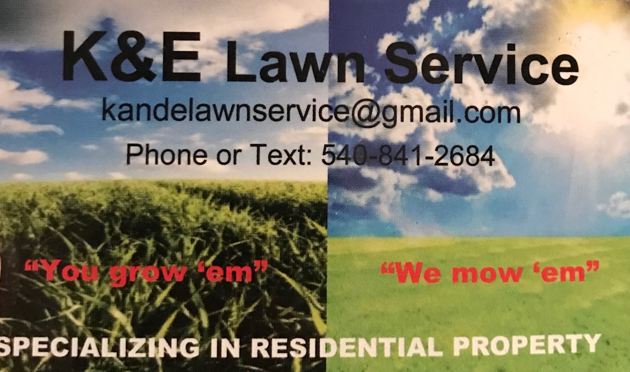 K & E Lawn Service Logo