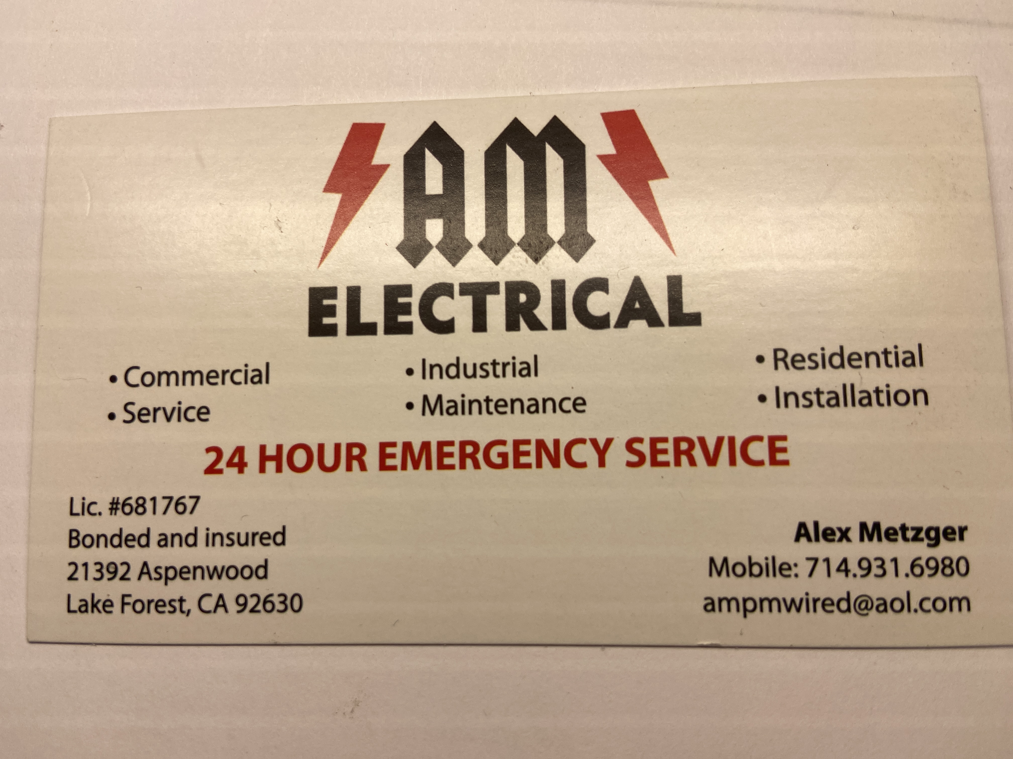 A M Electrical Logo