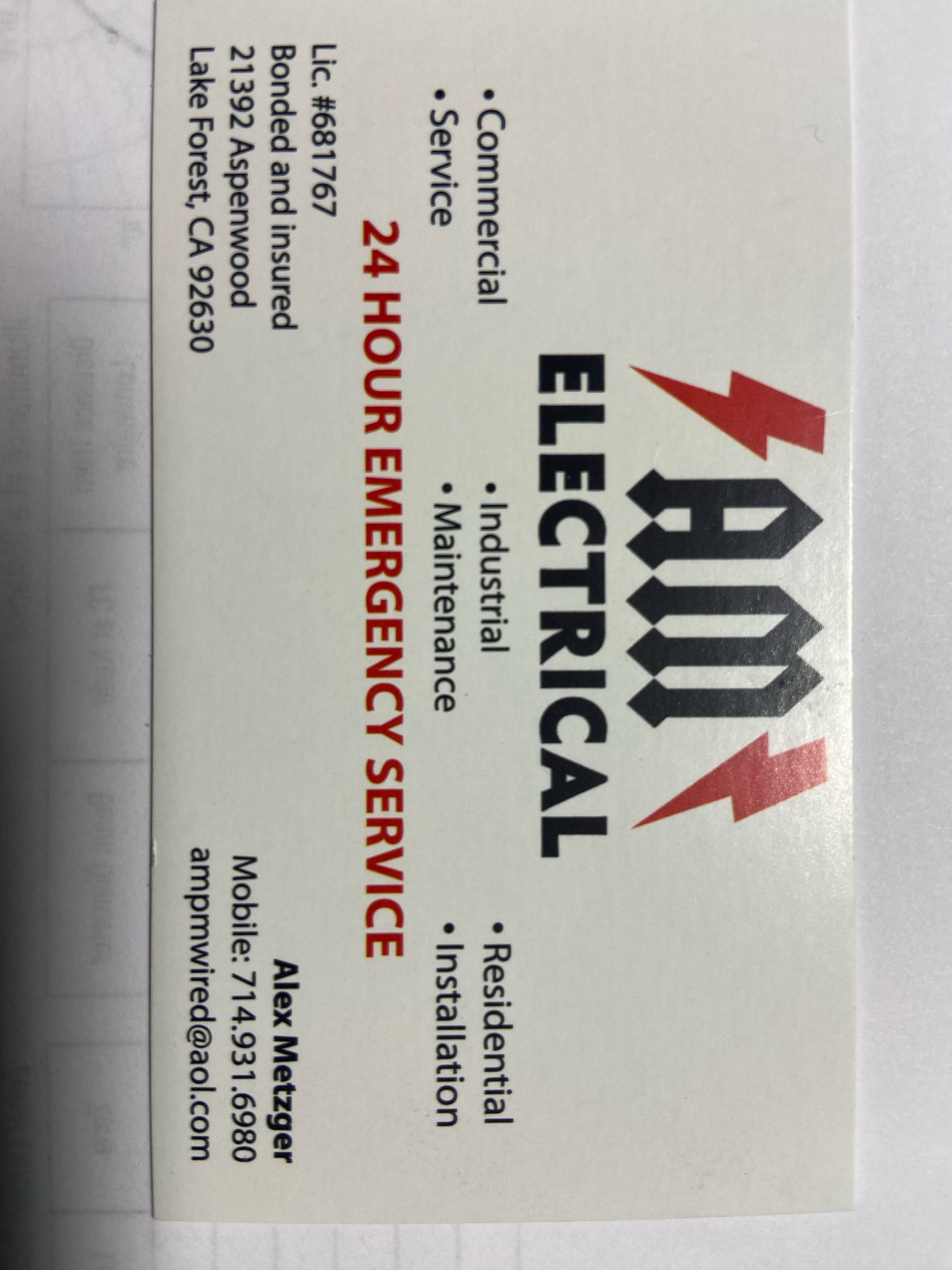 A M Electrical Logo