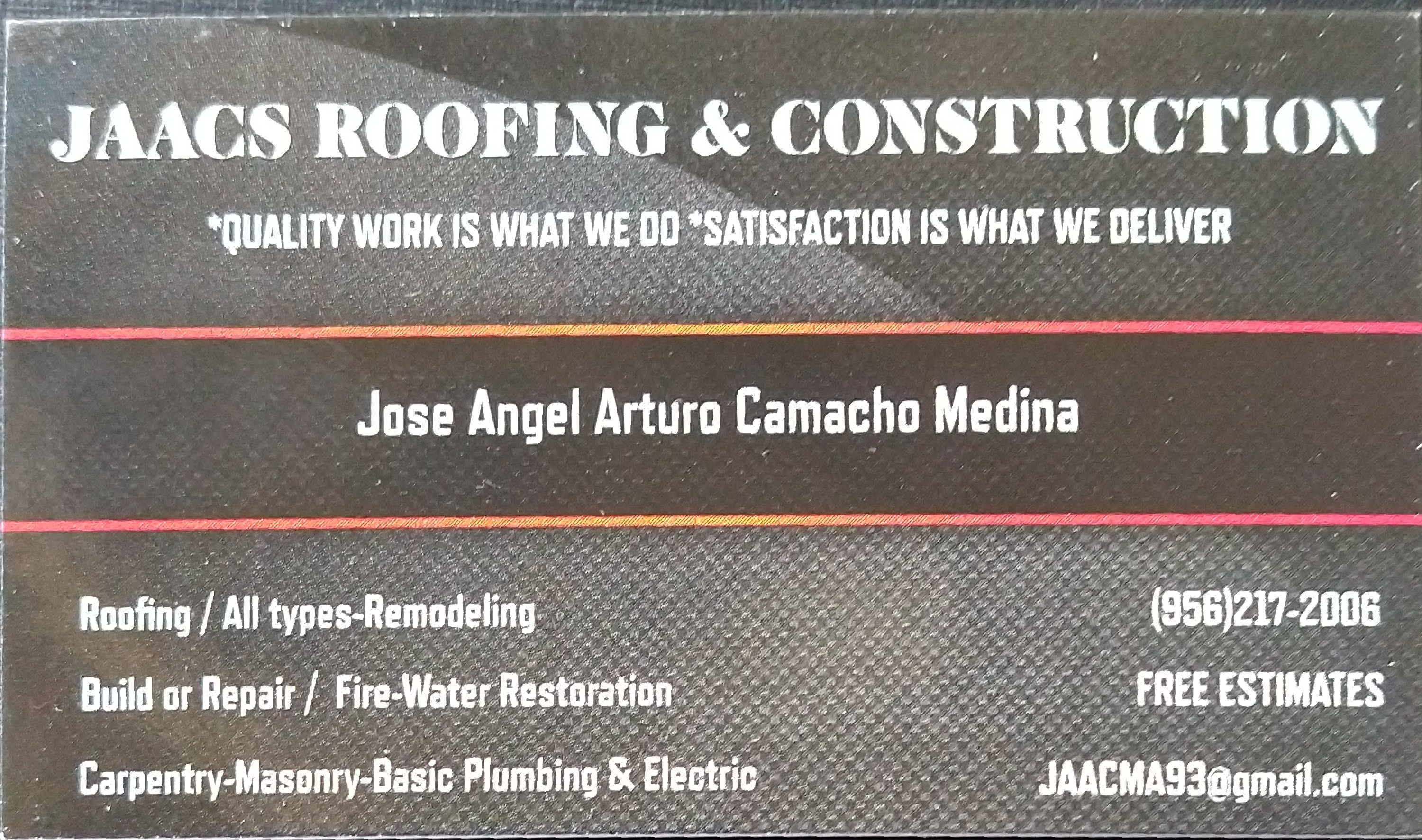 JAACS Roofing and Construction Logo