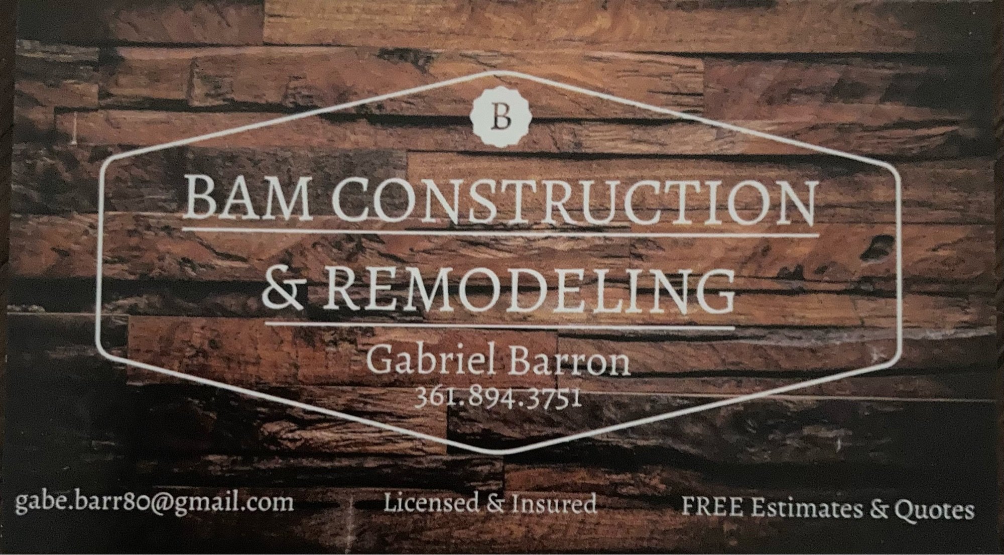 BAM Construction and Remodeling Logo