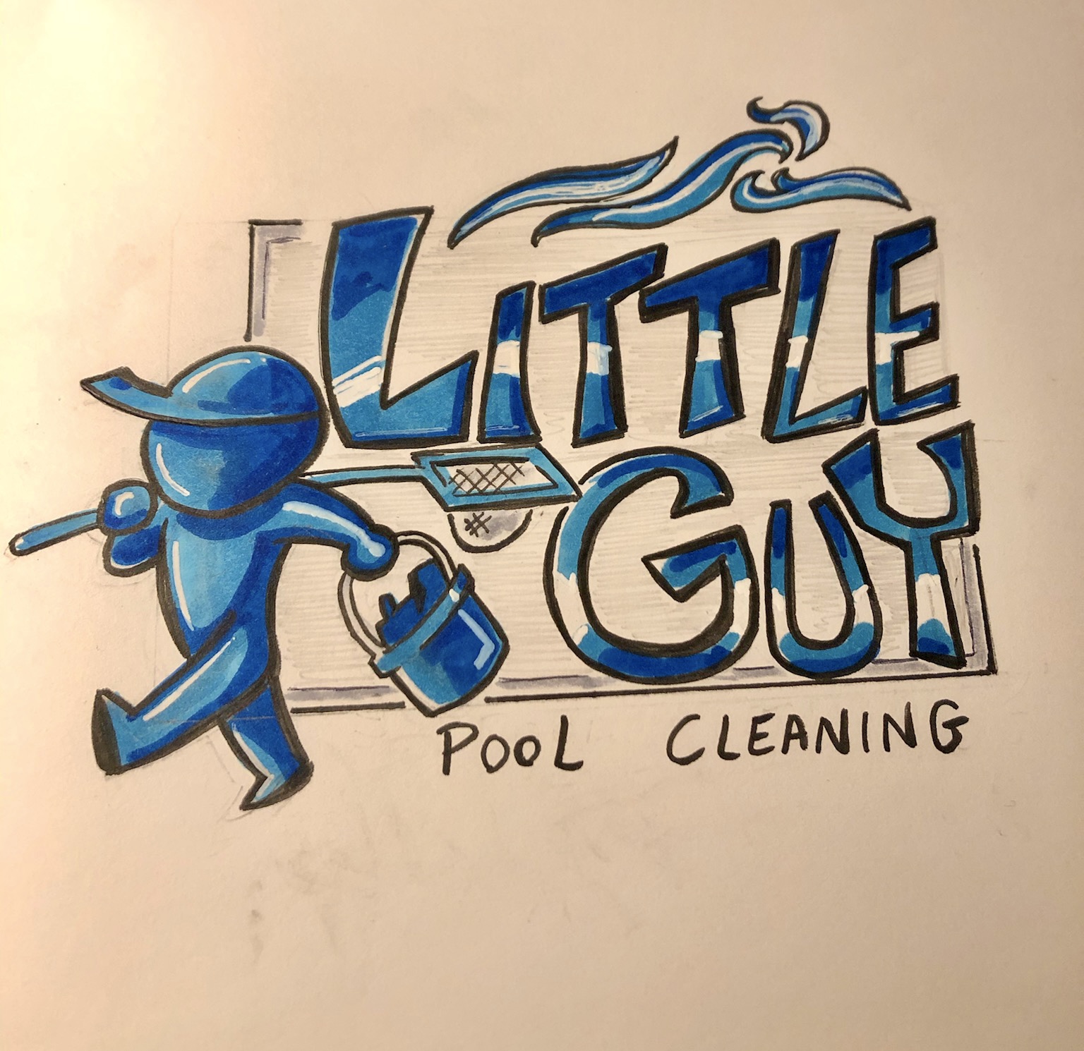Little Guy Pool Cleaning Services Logo