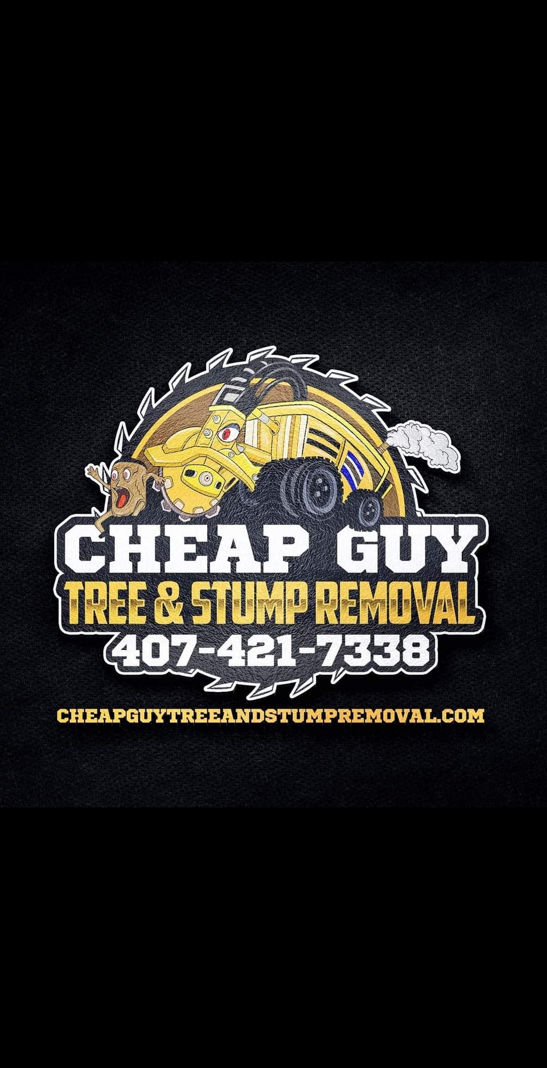 Cheap Guy Stump Grinding Logo