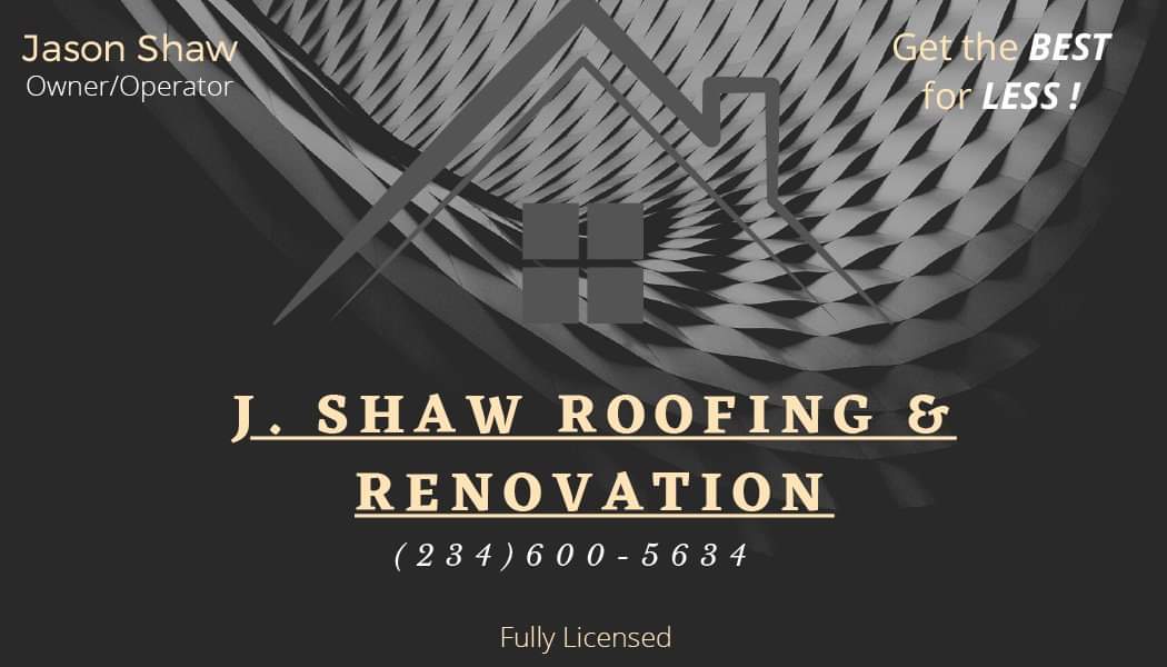 J. Shaw Roofing and Renovation Logo