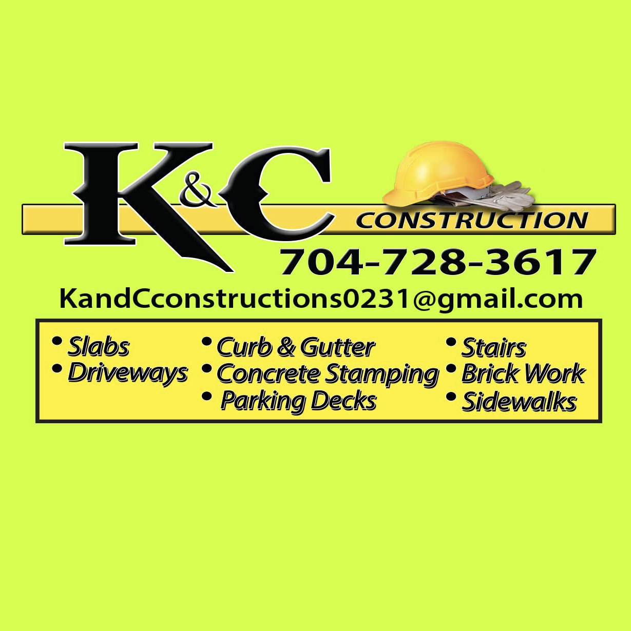 K&C Construction Logo