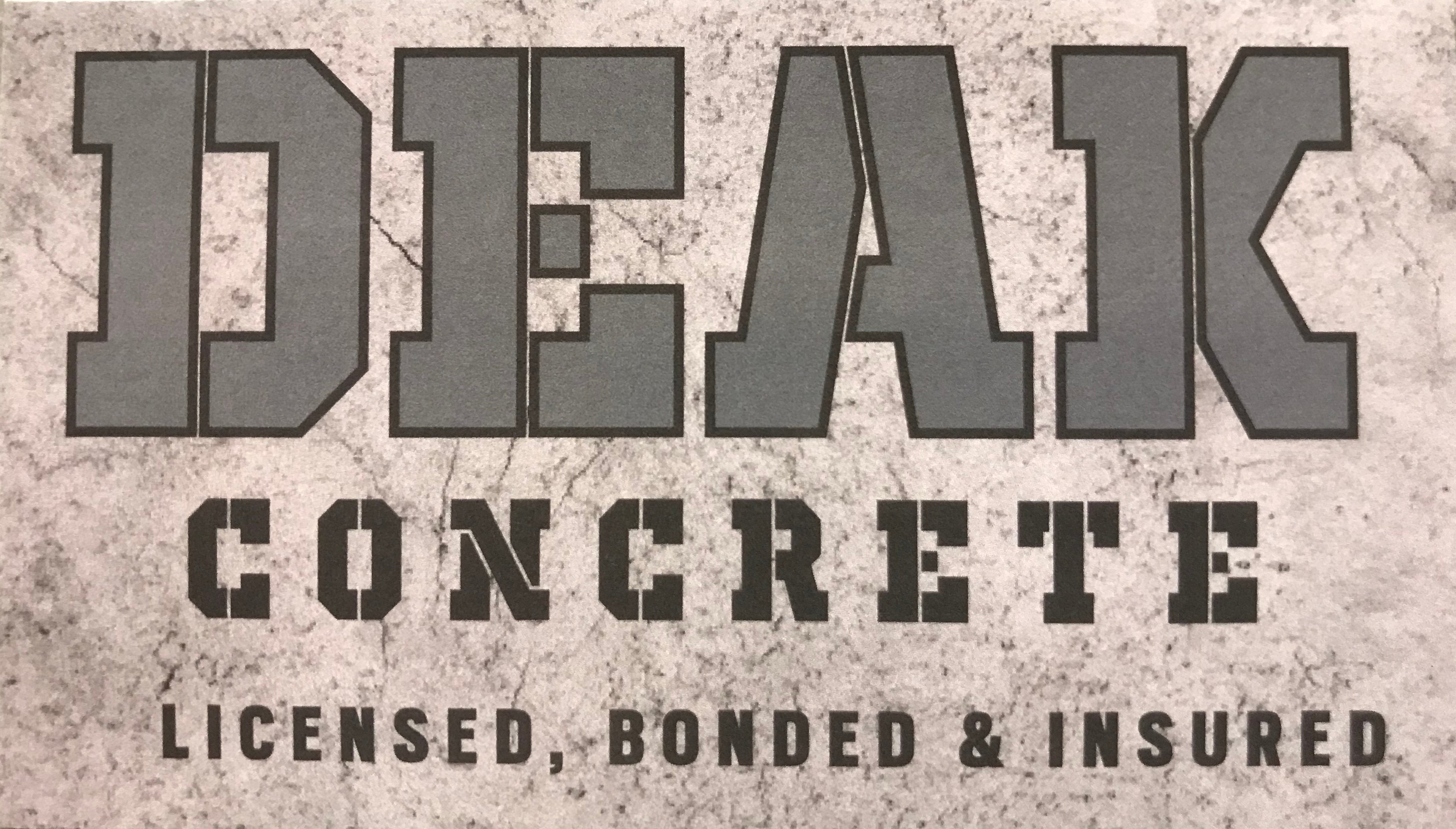 Deak Concrete Logo