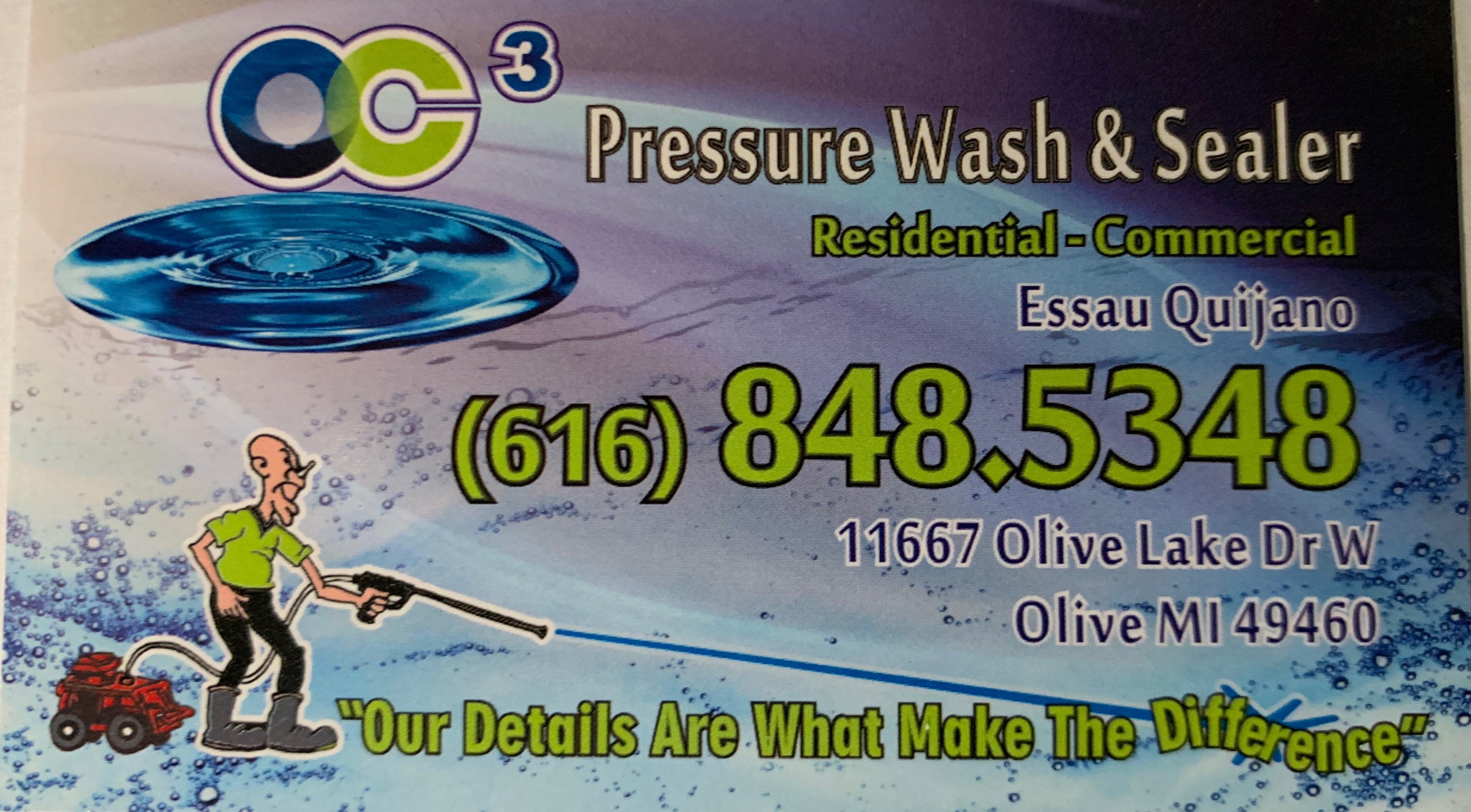 OC3 Pressure Wash and Sealer Logo