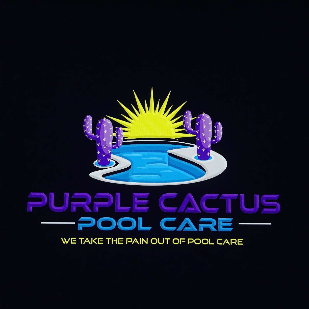 Purple Cactus Pool Care, LLC Logo