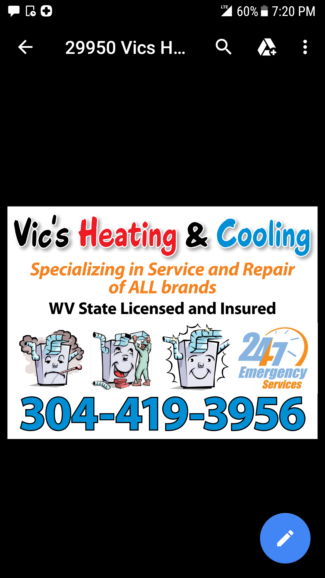 Vics Heating and Cooling Logo