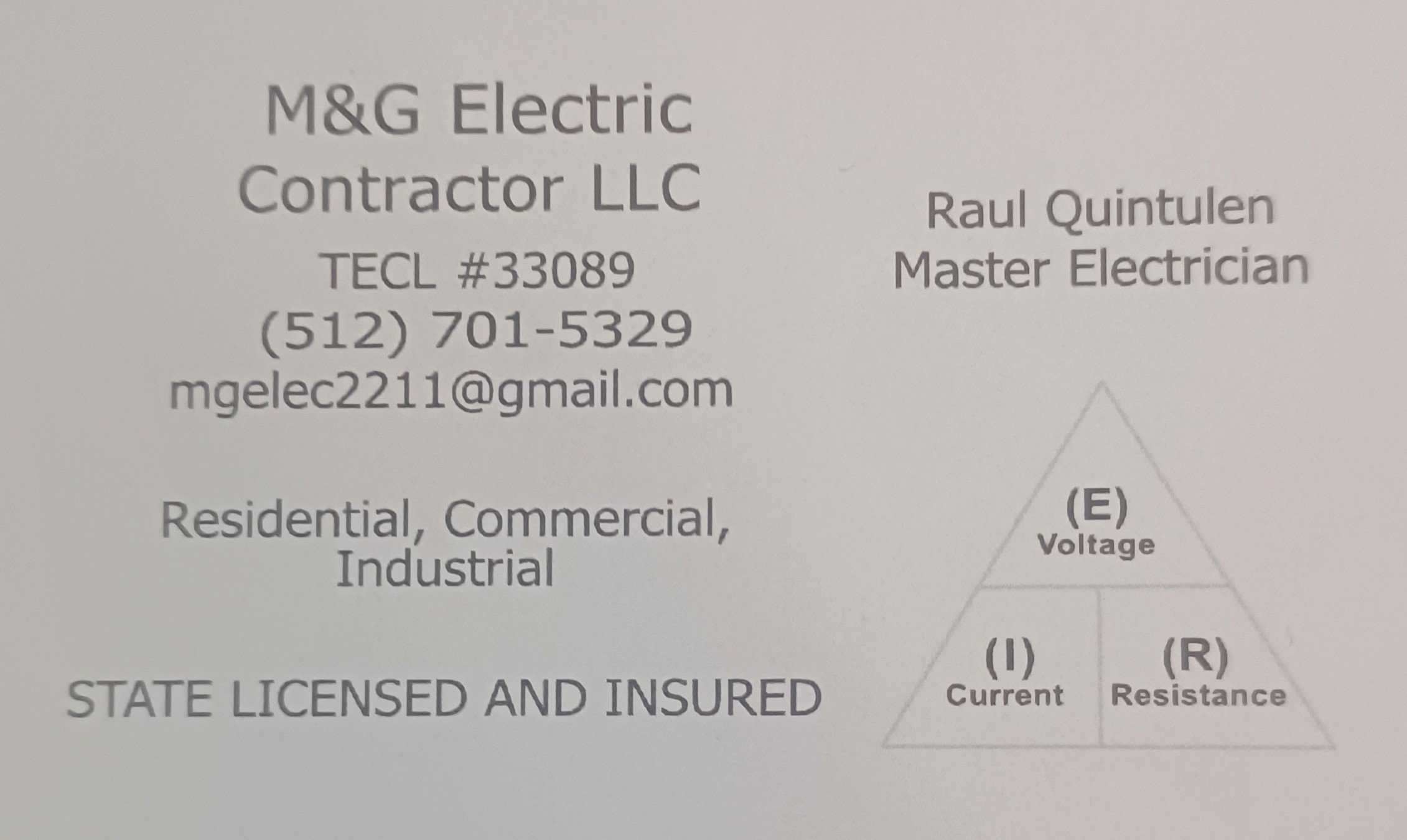 M&G Electric Contractor, LLC Logo