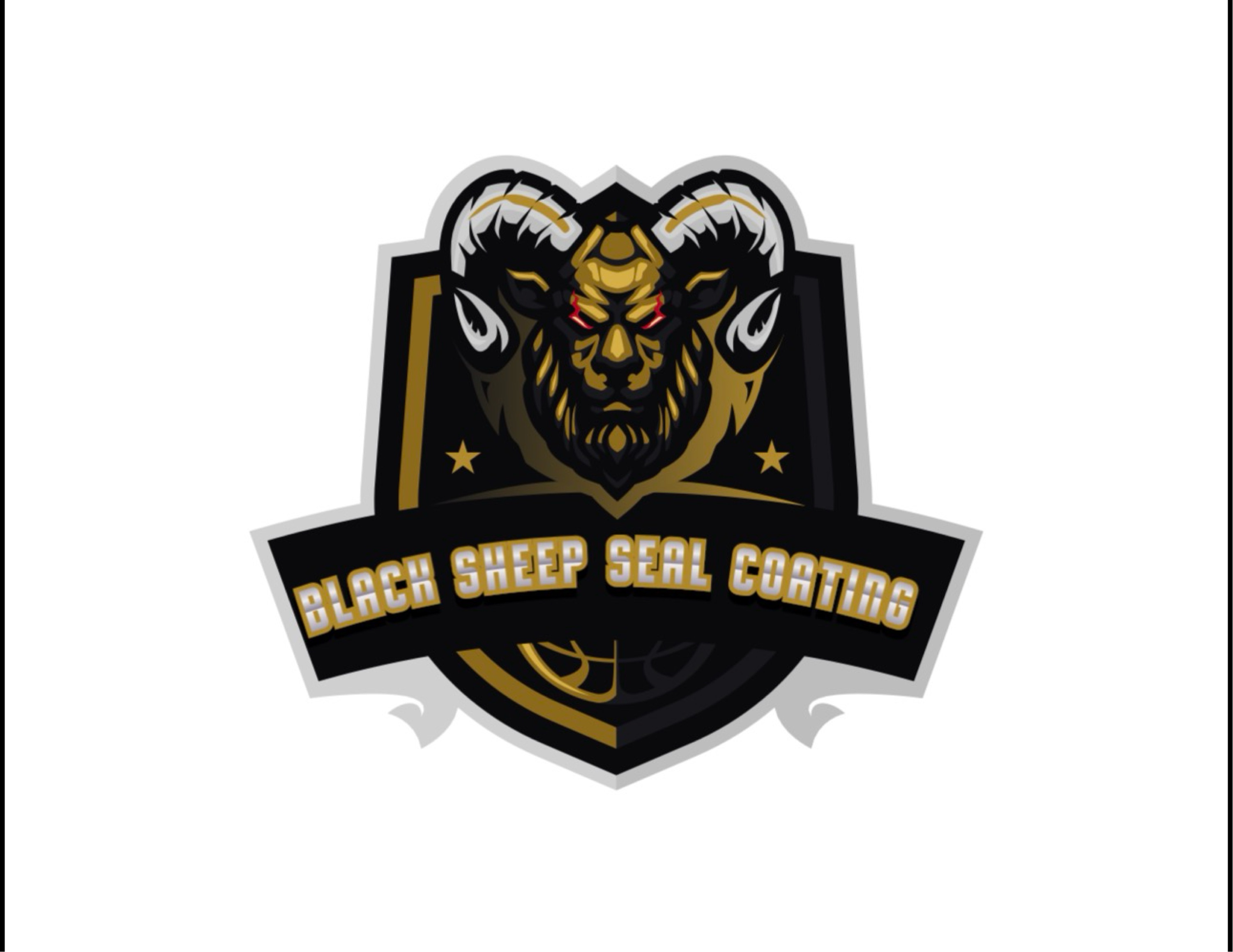 Black sheep asphalt and seal coat Logo