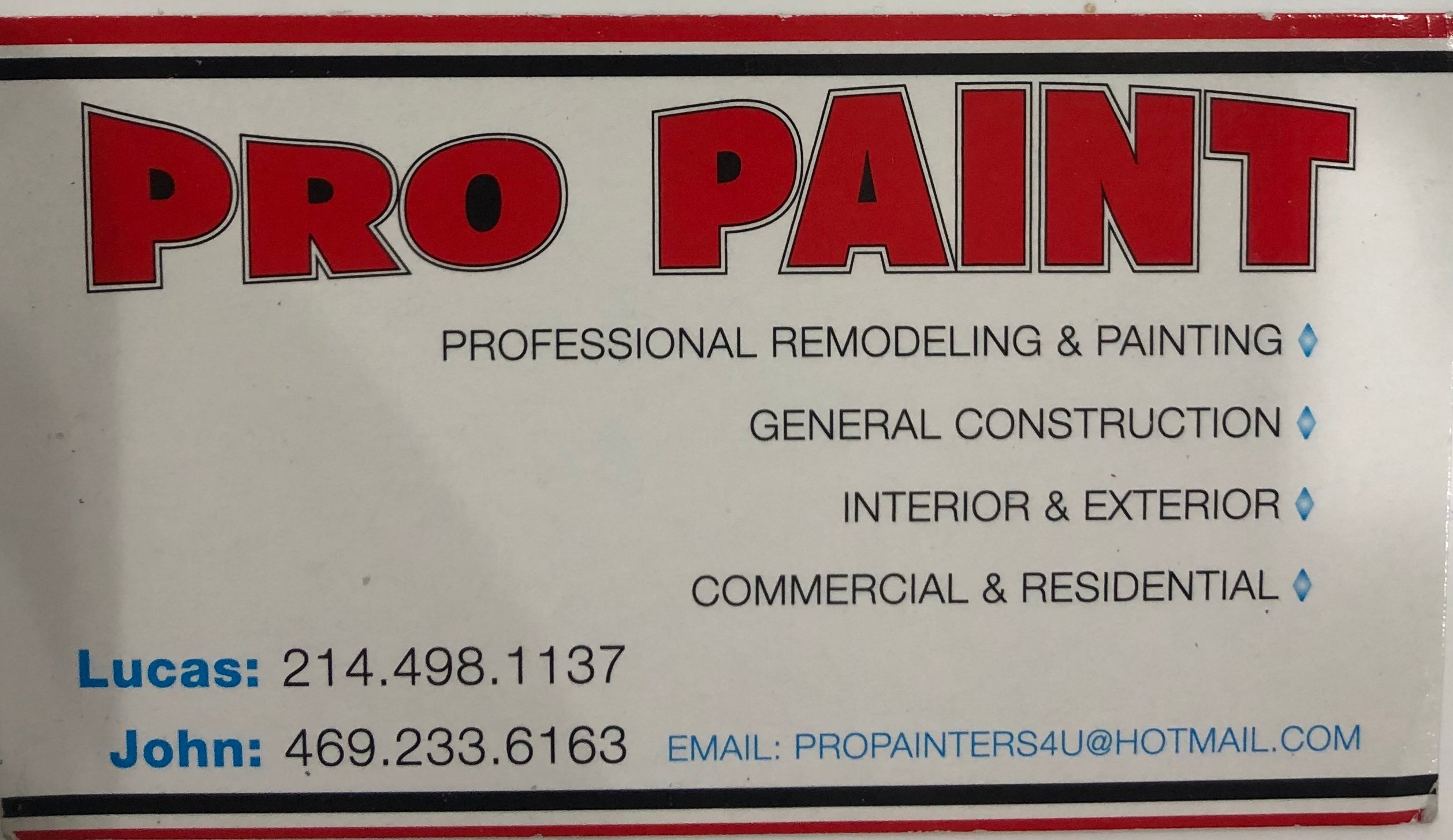 J & L Pro Paint, Inc. Logo