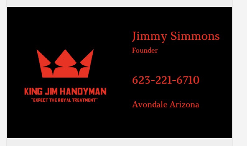King Jim Handyman - Unlicensed Contractor Logo