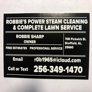 Robbie's Power Steam Cleaning and Complete Lawn Service Logo