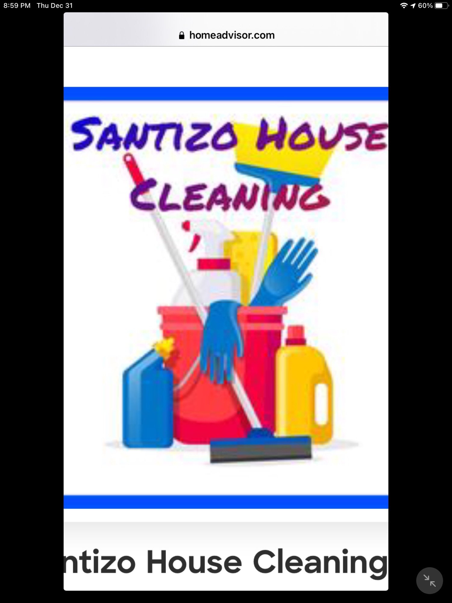 Santizo House Cleaning Logo