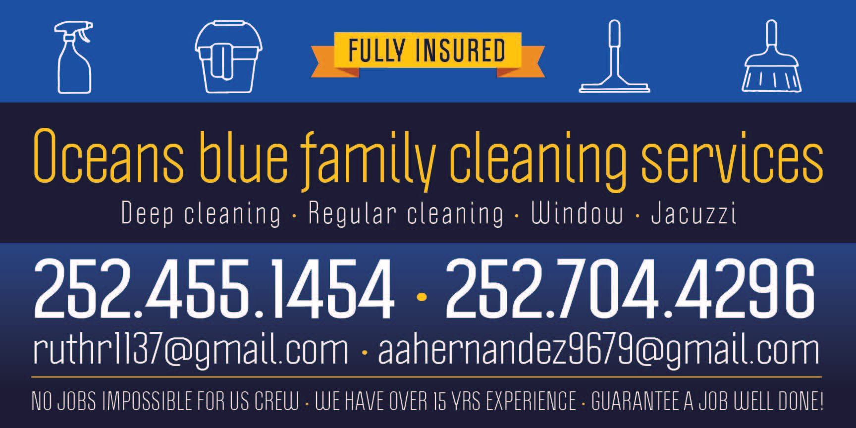 Oceans Blue Family Cleaning Services Logo