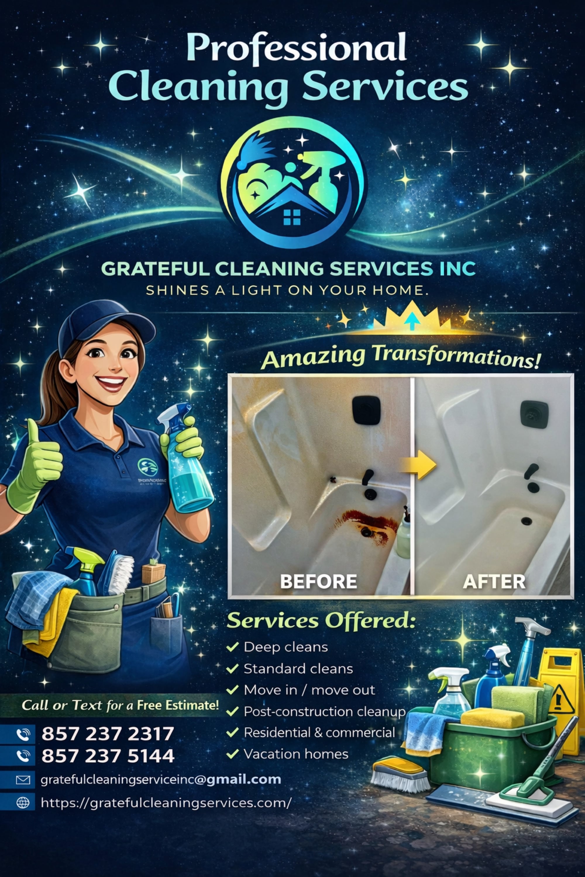Grateful Cleaning Services Logo
