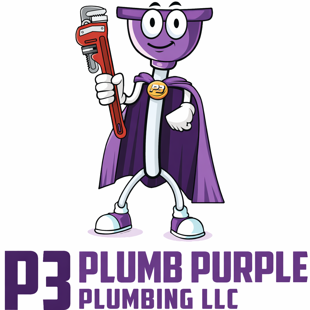 Plumb Purple Plumbing P3 LLC Logo