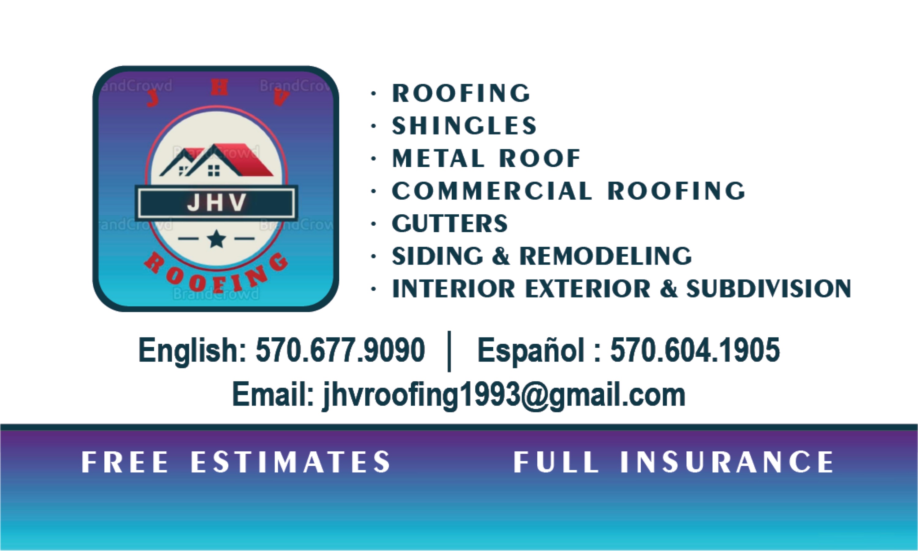 JHV Construction Logo