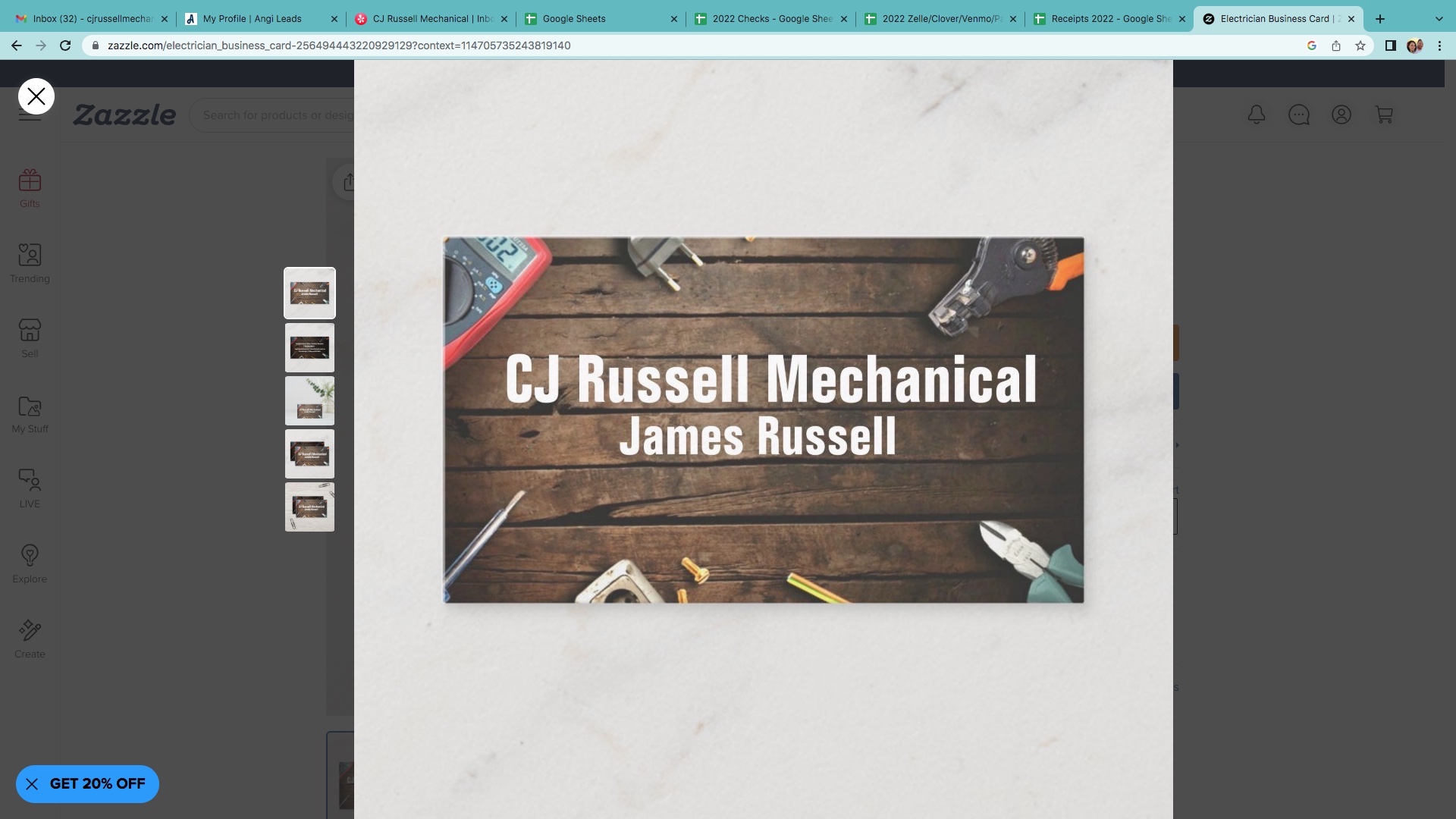CJ Russell Mechanical Logo