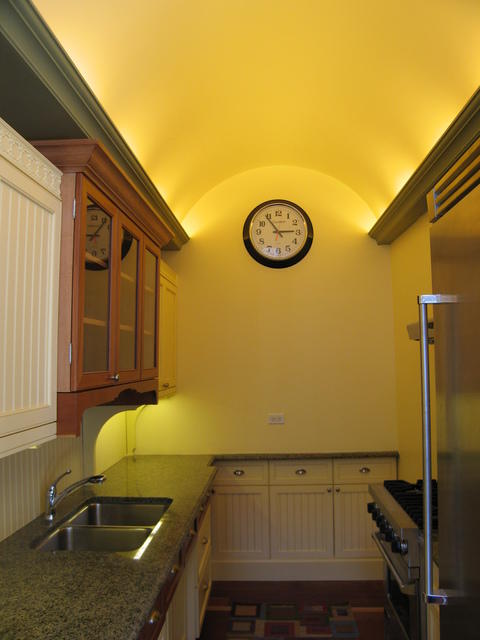 Eclectic Kitchen with professional stove top and oven