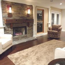 Traditional Living Room with white painted millwork