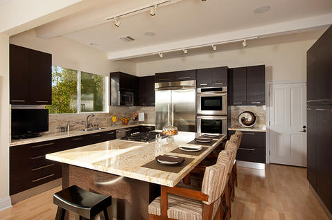 Modern Kitchen with stainless steel appliances